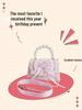2025 Autumn Cute Girls' Crossbody Bag with Bow and Pearl Detail
