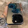 Luxury Ice Blue Rose Electroplate Silver IMD Case For Redmi 12 13C For  Redmi Note 13 12 11 10 Pro Plus 12S 11S Back Cover