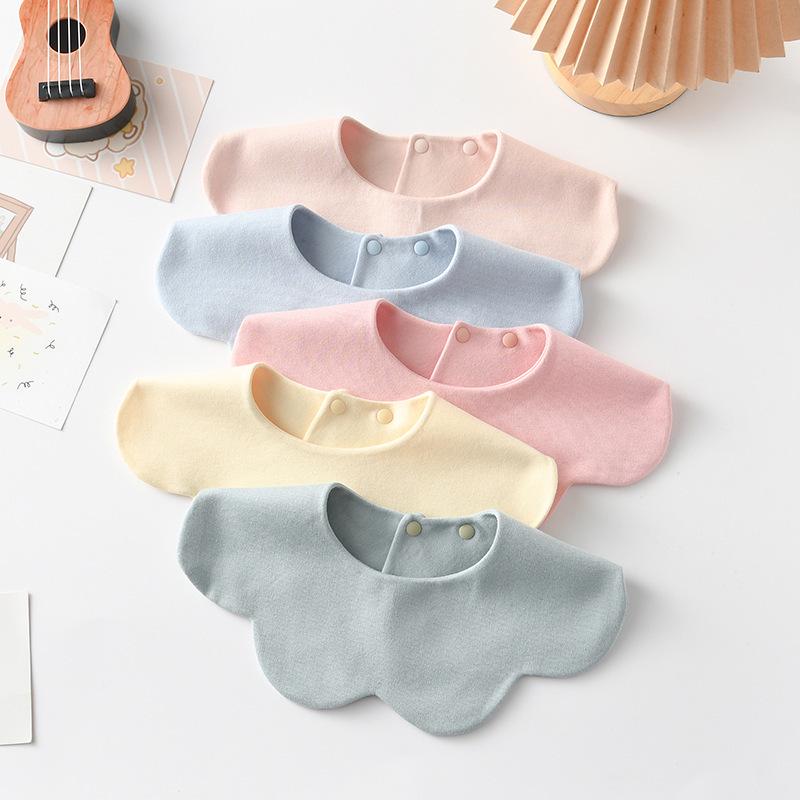 

Newborn Double-Sided Absorbent Petal Bib: Solid Color