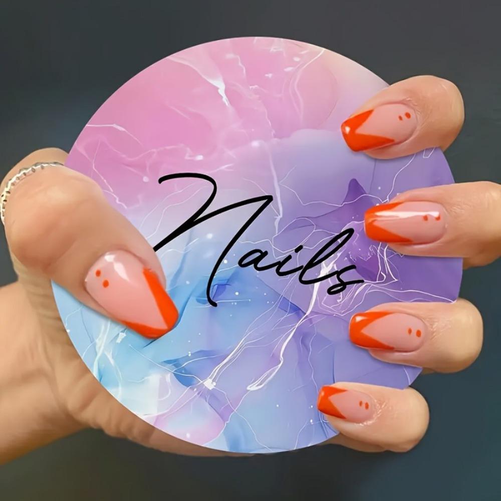 Handmade Nail Art Display Card Reusable Fashion Nail Art Photography Props Acrylic False Nails Selfie Disc Board