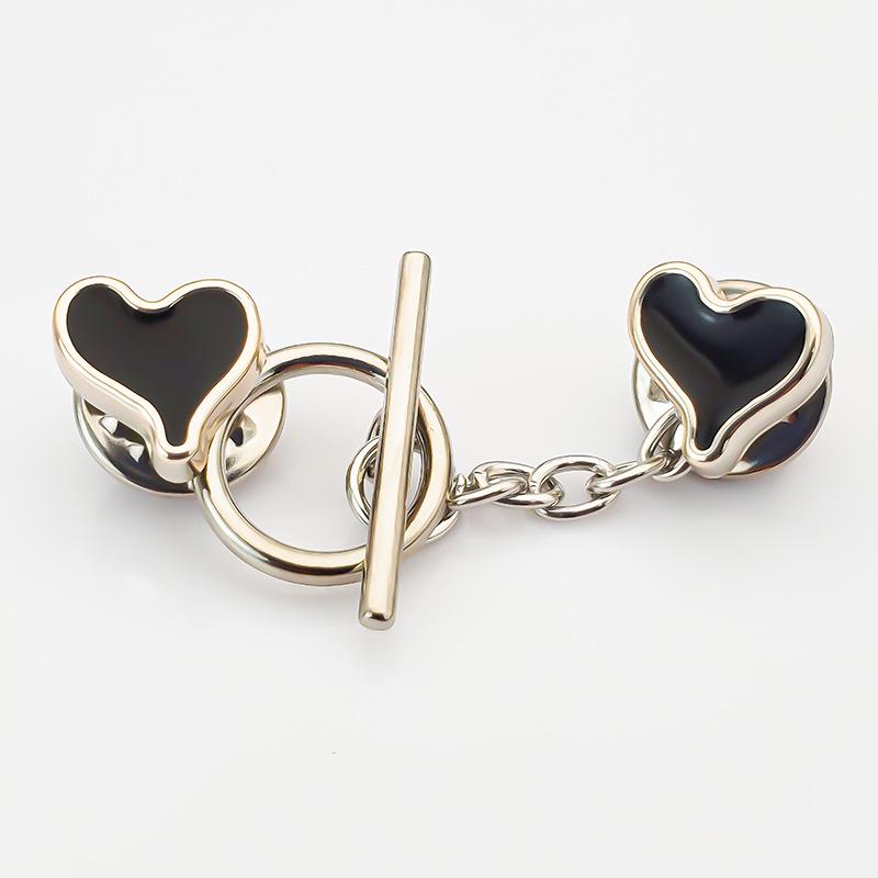 Pearl Brooch Cardigan Chain with Decorative OT Buckle