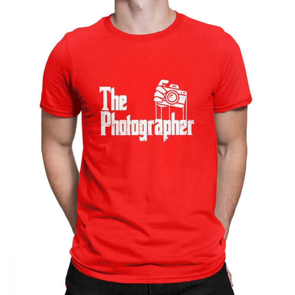 The Photographer T Shirt For Men 100 Cotton Tshirt Classic Hipster TShirt 90s Godfather Tees Short Sleeve Photography Clothing