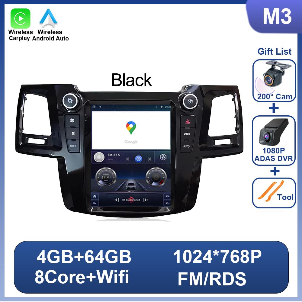 9.7 Inch For Toyota Fortuner Hilux MT Revo 2005 - 2015 For Tesla Style Car Radio Multimedia Video Player 2 Din Android 14 DSP