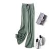 2025 European-Style Women's Wide-Leg Satin Pants for Spring & Summer