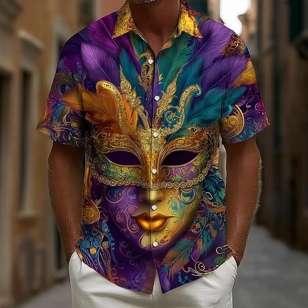 Ropa de Vacaciones para Hombre, Camisa Casual de Moda con Cuello y Botones, Ropa Diaria para Exteriores y Calle