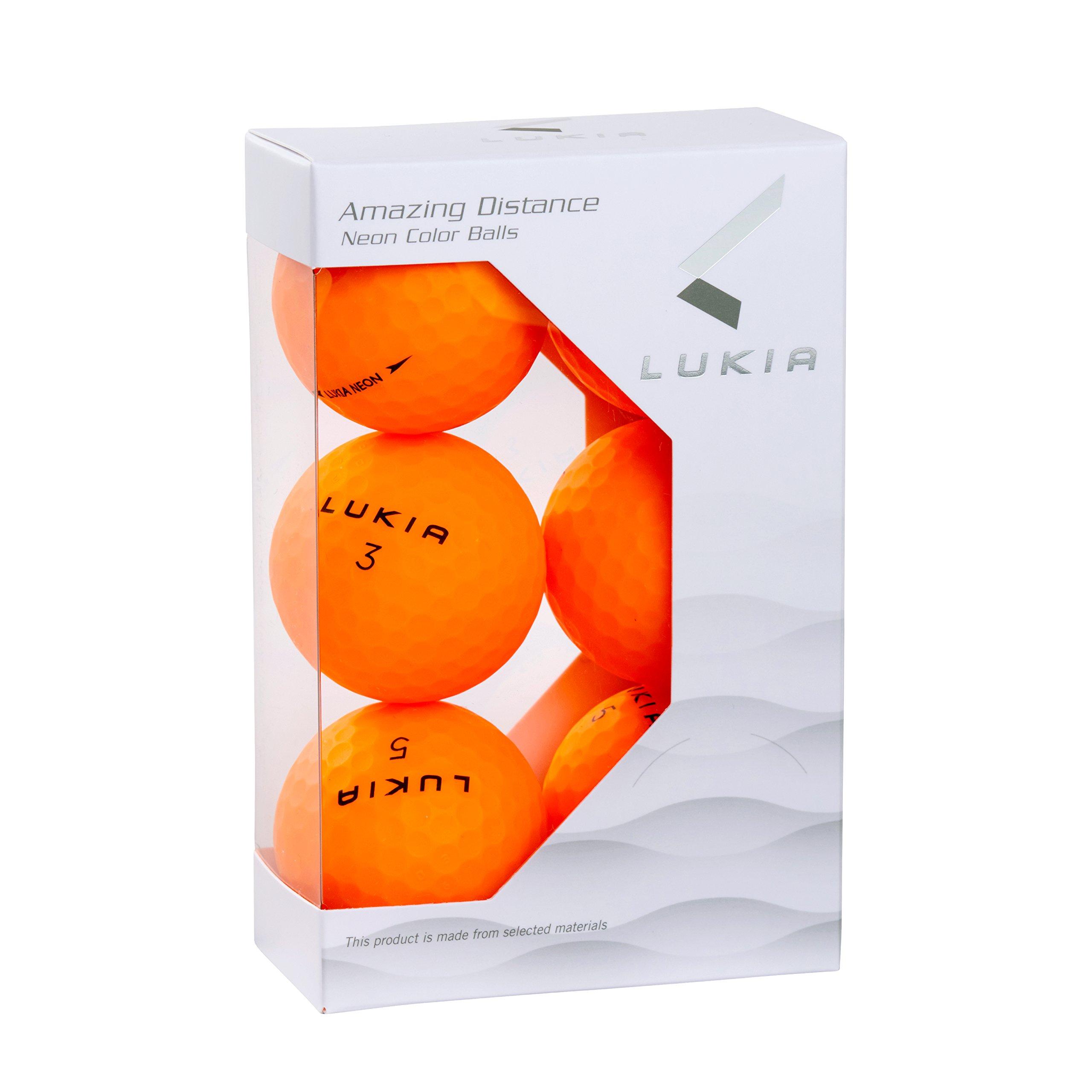 

LUKIA Golf Neon Super Rebound Balls, Color, 6-Piece Set, (Neon Orange)