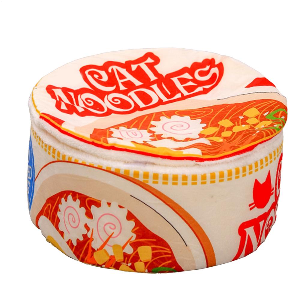 Ramen Noodle Cat Bed Noodle Bowl Soft Pet House All-Season Pet Kennel With Removable Cushion For Small Medium Large Dogs
