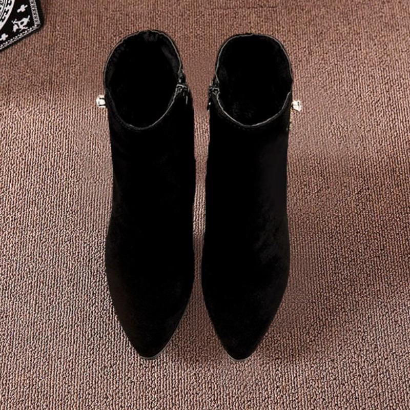 Fashion Woman Short Shoes Stiletto Heel Lightweight Plus Big Size Booties Large Warm Autumn On Offer New Rock Goth Ankle Boots for Women