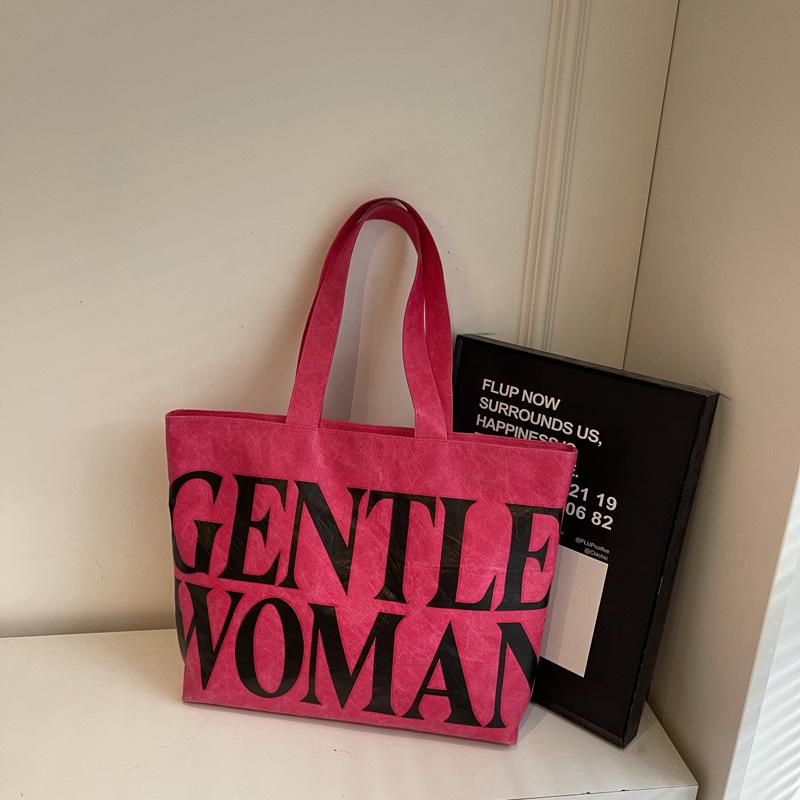 Handbag Women's 2025 Spring New Trendy Korean Version Simple Casual Shoulder Bag Large Capacity Tote Bag Fashion Big Bag