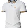  Casual Business Men'S Print Polo Shirt with Short Sleeves New Summer Fashion