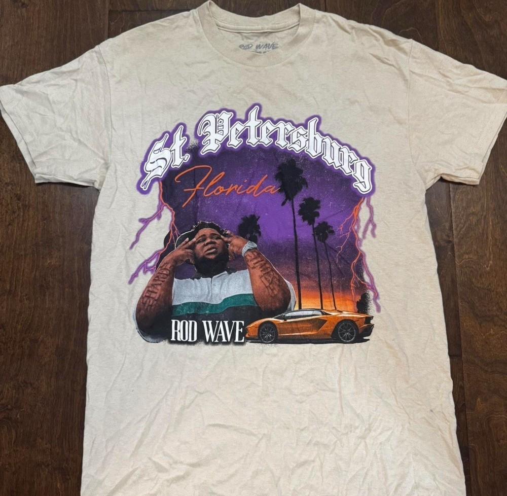 Rod Wave St. Petersburg White Cotton S-5XL T-Shirt SN162 Unisex T-Shirt XXXXL