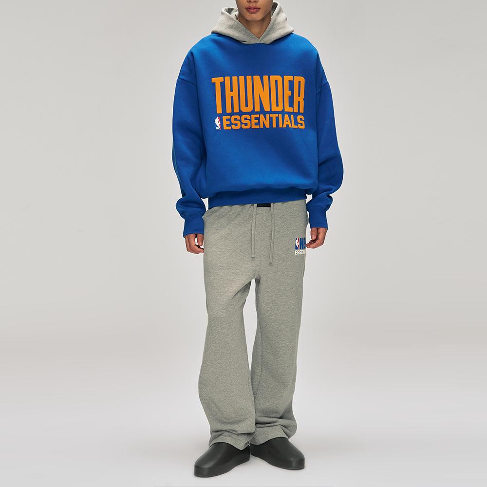 Fear of God Essentials Thunder Sport Hoodie Blue/Concrete Heather Men Tops 192NB256415F