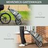 3-in-1 Shopping Trolley Shopping Cart Bike Trailer Hand Truck, 53 X 43 X 110cm, Gray+Silver