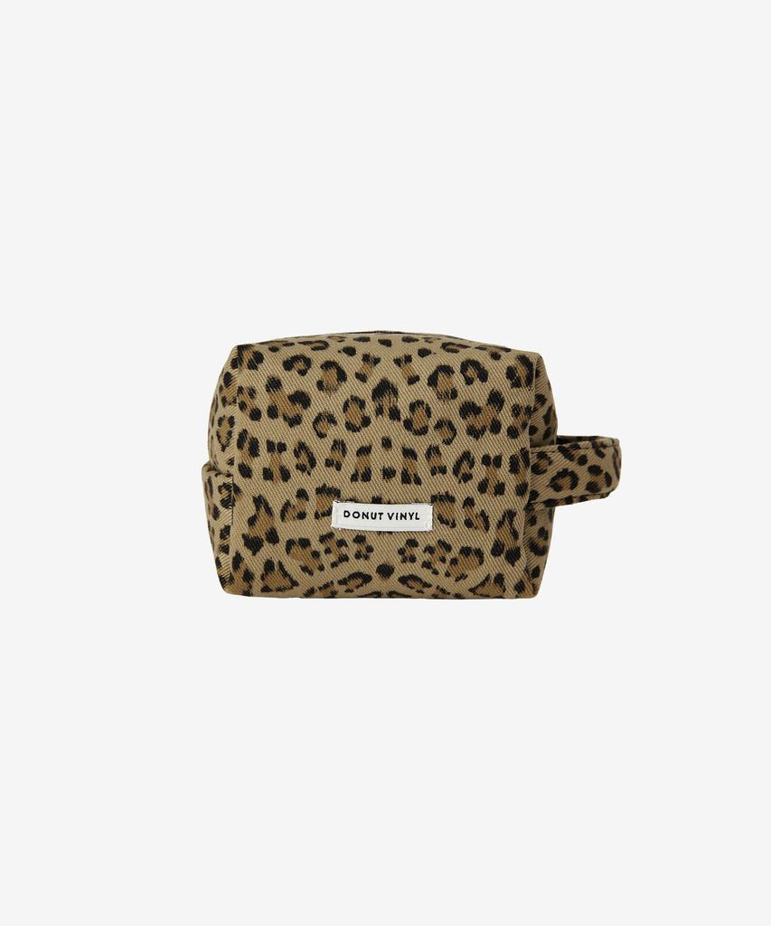 Donutvinylshop Leopard Handle Cube Pouch (S)