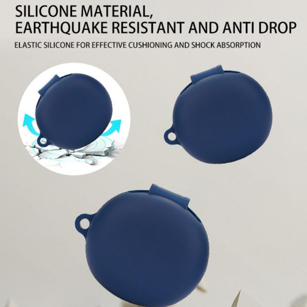 For QCY T13 ANC 2 Bluetooth-compatible Earphones Case with Anti Lost Buckle Silicone Protective Cover