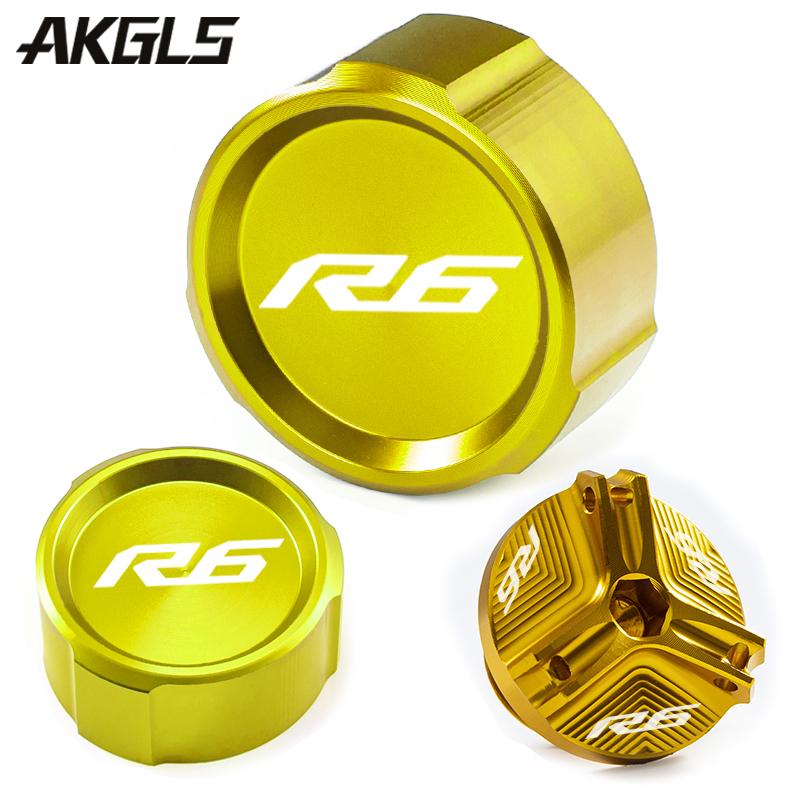 For Yamaha R6 YZF R6 YZFR6 YZF-R6 2010- 2022  Front and Rear Brake Fuel Tank Cap and Filler Cap Protection