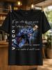 Vasco Blaue Jacke Konzert Dramatische Mikrofonpose Mit Handschriftlichen Italienischen Texten Rauchige Bühne Unisex Alle T-Shirts
