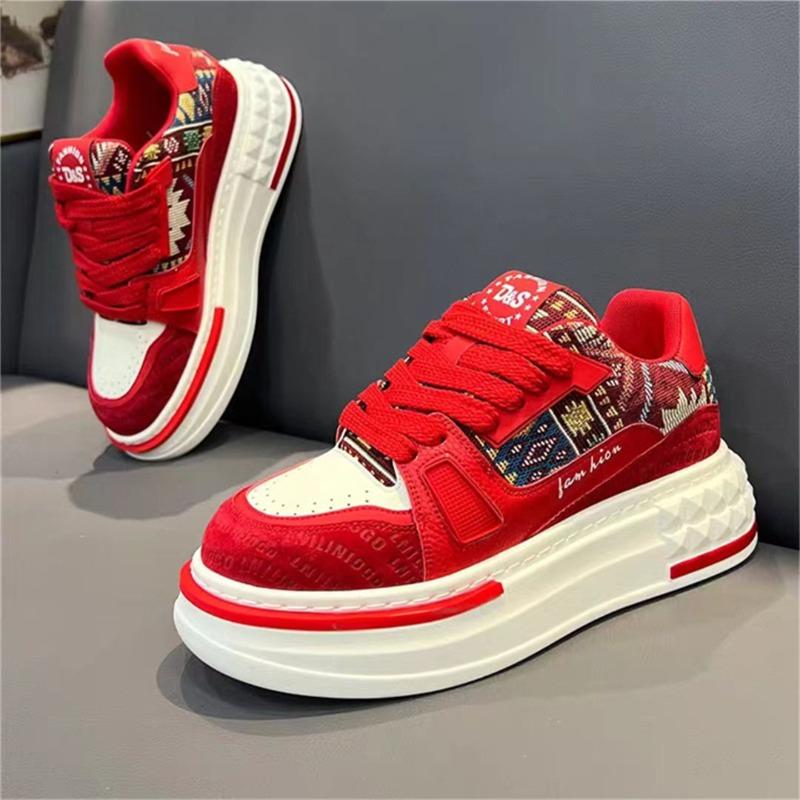 

Men s shoes winter velvet warm original design sense student versatile little white shoes sports shoes breadboard shoes 44 червоний