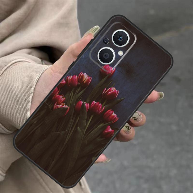 Tulips Flower Case For OPPO Reno 14 12 11 10 13 Pro 14F 13F 12F 11F 8 7 Lite OPPO Find X9 X8 X6 Pro Cover
