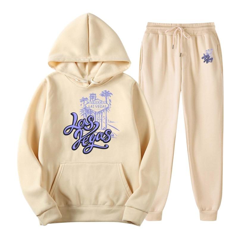 2023 Autumn/Winter New Trend Y2K Men's Hooded Hoodie Set Printed Sweater Men's Leisure Sports Set
