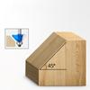 4pieces 1/4"/1/2" Shank Chamfer Router Bit Woodworking Milling Cutter 45Degree Knife with Top Bearing Bevel Edge