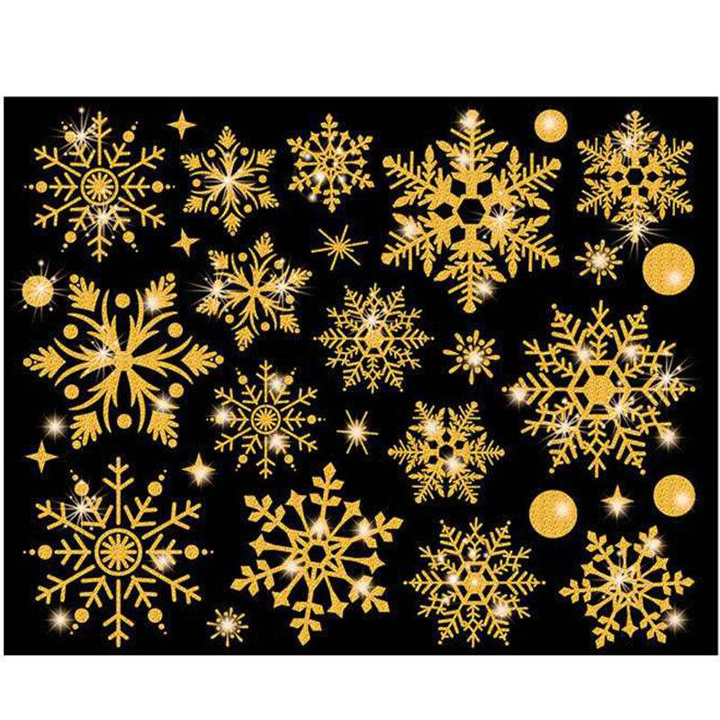 Wandaufkleber, dekorative Glasaufkleber, elektrostatische Weihnachten, schöne schicke Schneeflocken-Fensteraufkleber, charmant