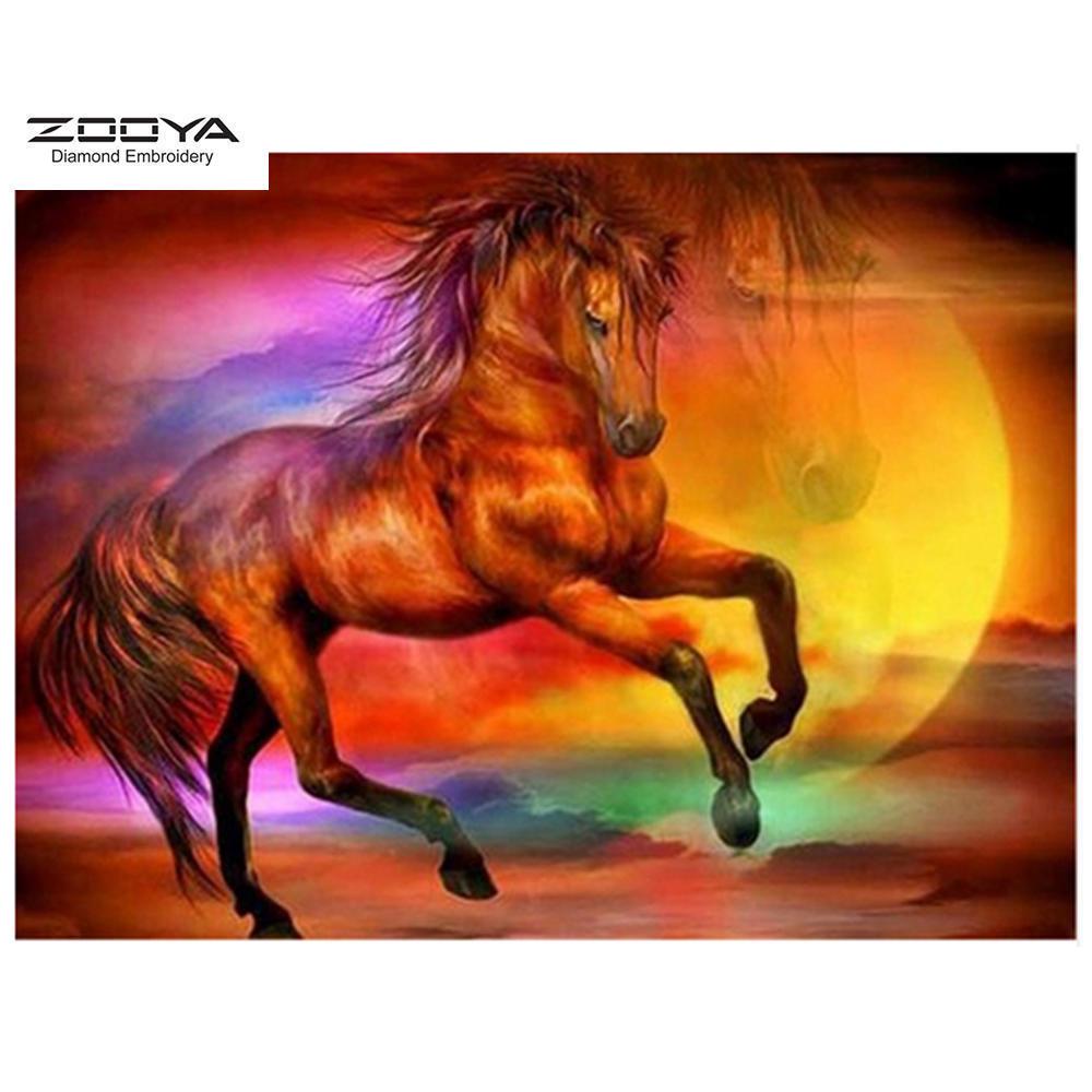 

ЗООЯ DIY 3D Алмазная картина животное лошадь вышивка крестиком домашний декор