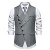 Mens Single Breasted Slanted Placket Formal Suit Waistcoat Vest For Wedding Party