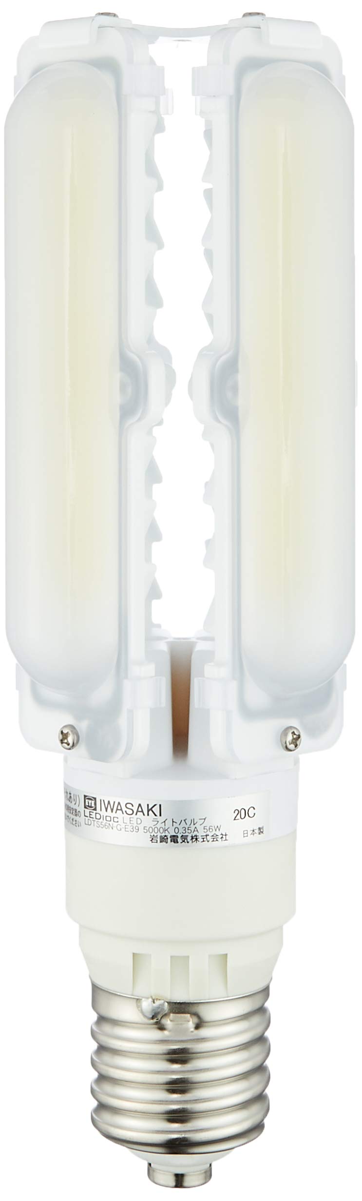

Iwasaki Electric LED Light 56W Lamp Bulb, (5000K), LDTS56N-G-E39