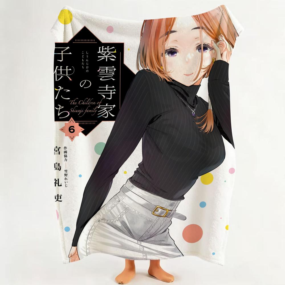 Anime The S Shiunji F Family C Children  Flannel  Blanket Suitable for Sofa Living Room Bedroom