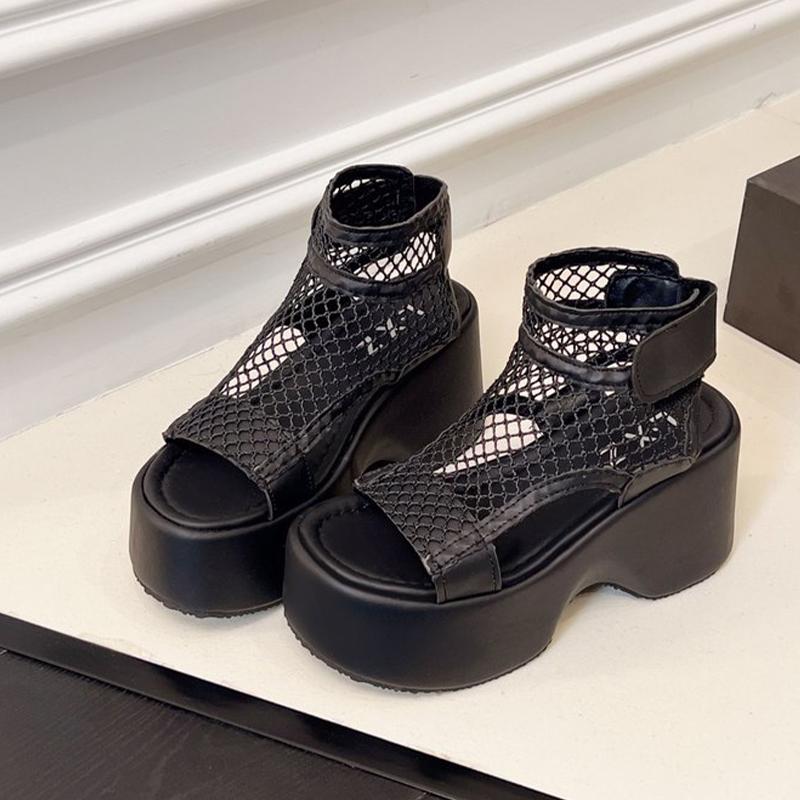 Fashion High Heels Women Sandals Ankle Platform Fashion Shoes Summer Designer Women Cool Boots 2025 New Dress Brand Zapatillas De Mujer