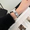 Metal Watch Strap for Apple Watch Series 10 Ultra 9 8 7 SE 6 5 4 3 2 1 46mm 49mm 45mm 44mm 42mm Flower Rhinestone Decor Bracelet Band