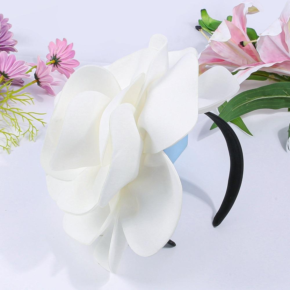 Exquisite Large Rose Flower Headband Elegant Oversized Flower Headpiece  Stage Performance
