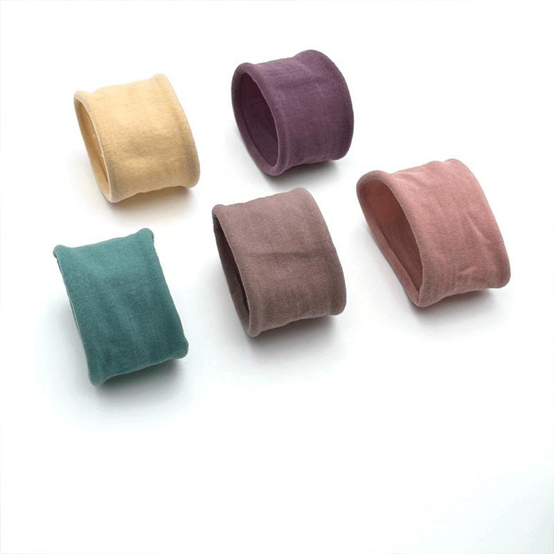 Wide Children's & Women's Rubber Hair Bands - Durable Seamless Hair Ties for Ponytails and Buns