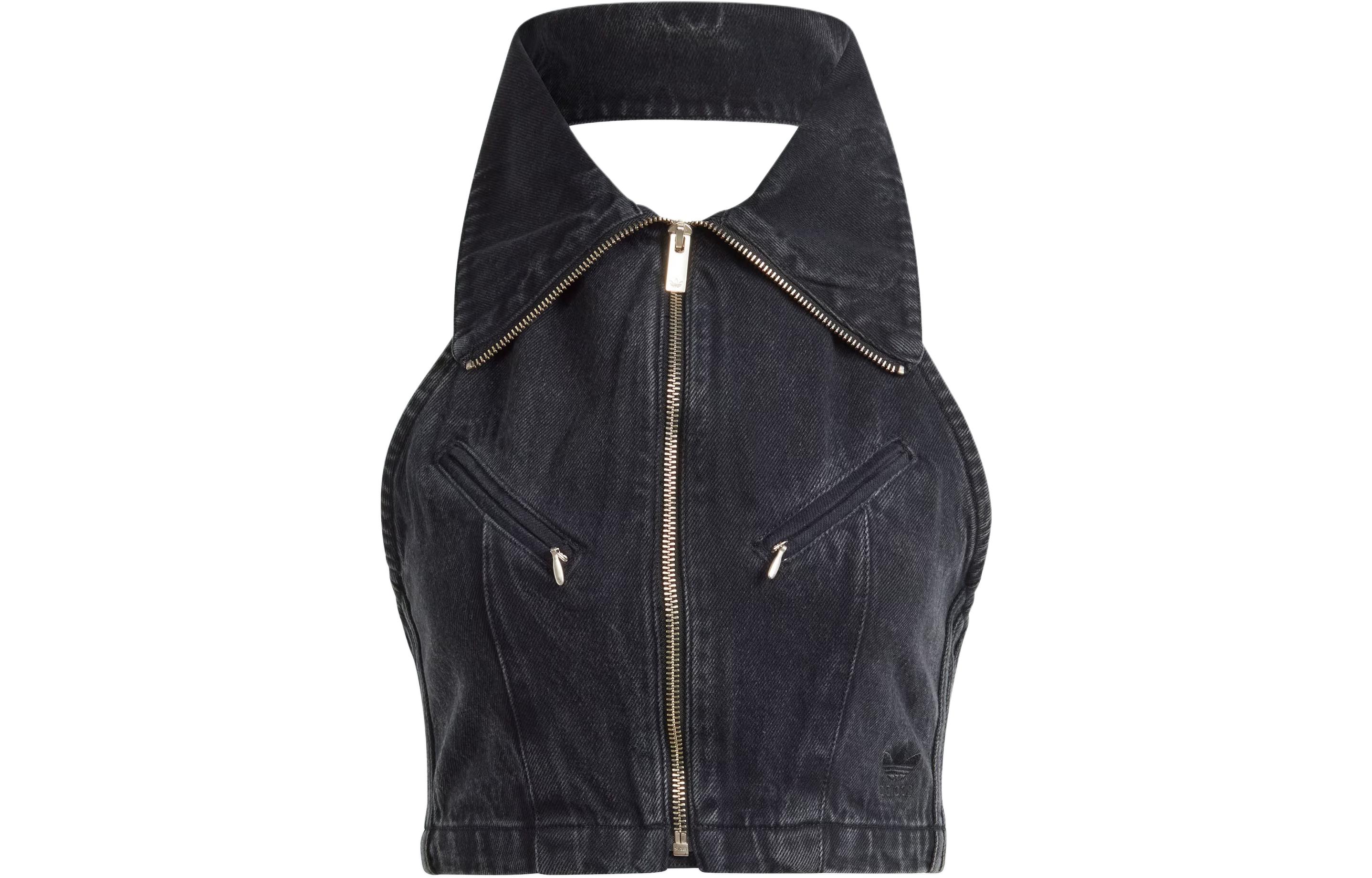 Adidas Originals Fashion Montreal Denim Cropped Vest IT7270 L