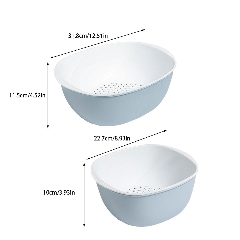 PP-Siebkorb in Lebensmittelqualität zum bequemen Waschen von Reis und Obst, Waschen von Gemüse und Waschen von Reis