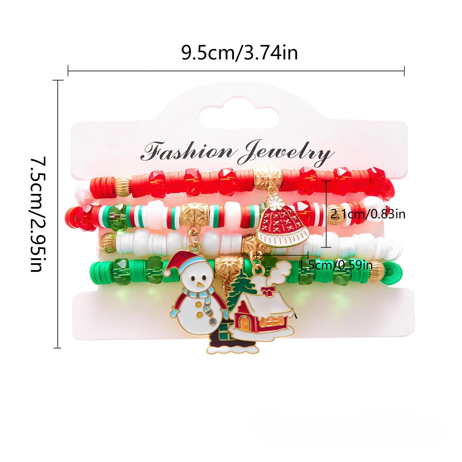 

4 шт. Рождественский браслет Рождественские украшения Браслет Набор 4 PCS