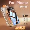 4Pcs For iPhone 17 16e 16 15 14 13 12 11 Pro Max XS XR Privacy Screen Protector 4K High Definition Tempered Glass Waterproof