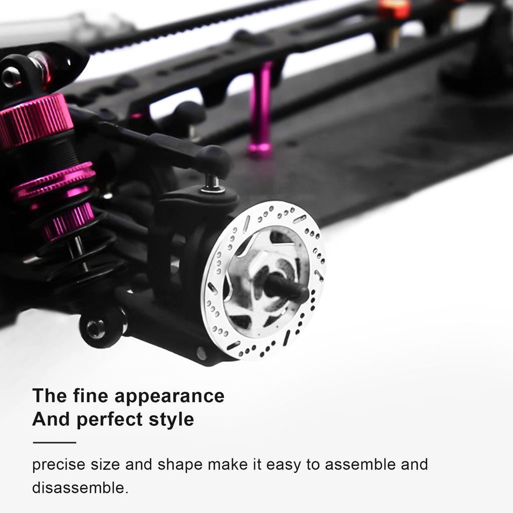 4pcs Aluminum Alloy CNC Simulated Brake Disc Accessories Fit for 1:10 RC Car