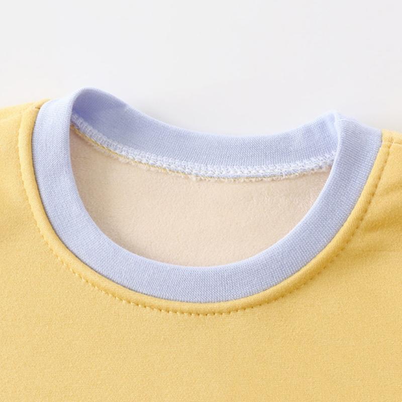 2ks/sada Dětské podzimní zimní termoprádlo Chlapecké spodní prádlo s fleecem Zesílené Dívčí hřejivé Jednobarevné Základní sada