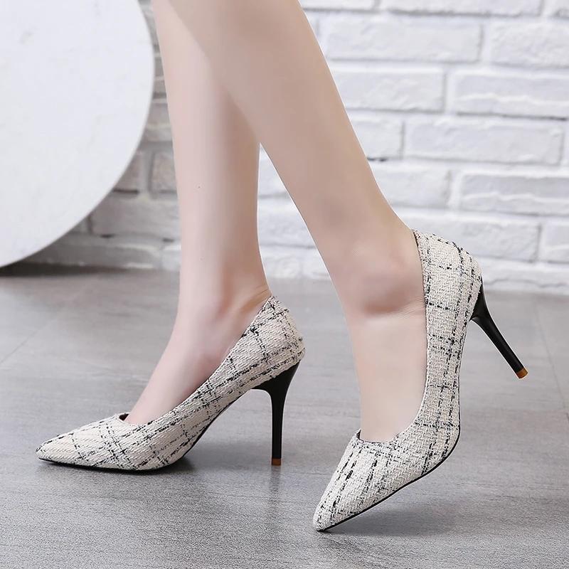 Fashion Women's Shoes 2024 Hot Sale Shallow Women's High Heels Fashion Color Matching Office and Career Sexy Pointed Toe Heels Women