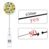 Flower Succulents Retractable Badge Reel Lanyards Id Name Card Badge Holder Nurse Student Employee Card Alligator Clip Supplies