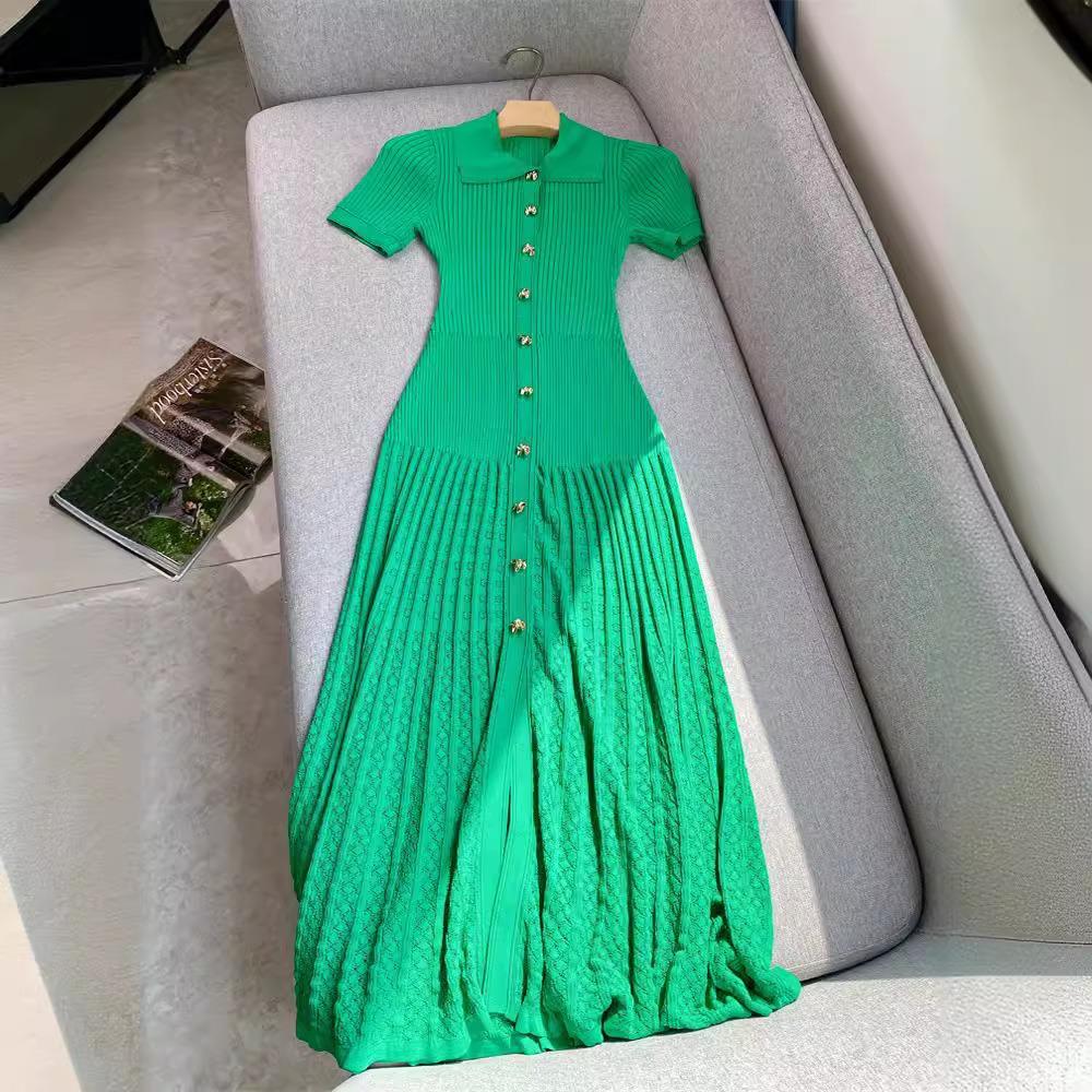 Summer Spring Women's Maxi Dress Women Knit Long Bodycon Ruffle Ladies Dresses Elegant Office Women Dress
