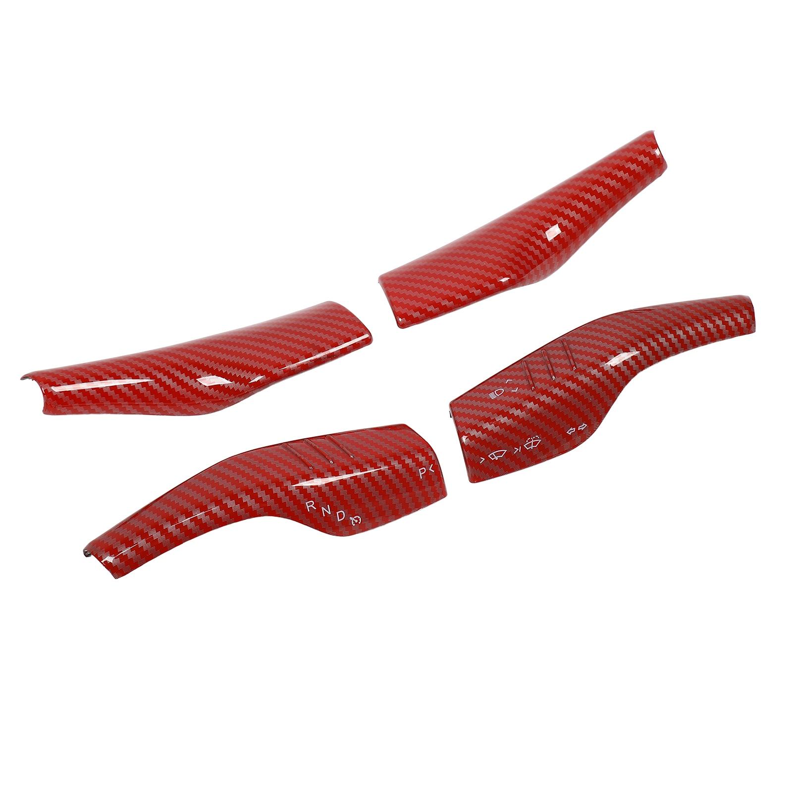 

4 шт. Крышка рычага переключения передач стеклоочистителя ABS рулевая колонка подрулевой переключатель отделка замена для Tesla Model 3