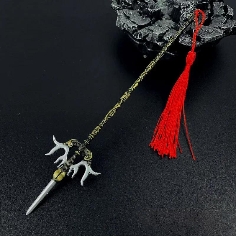 Retro Chinese Cosplay Fake Sword, Mini Katana Weapon, Decoration Swords Prop, Metal Miniature Toy Knifes