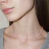 OURPIERRE LOVE SKINNY BEADS NECKLACE GLOW pink
