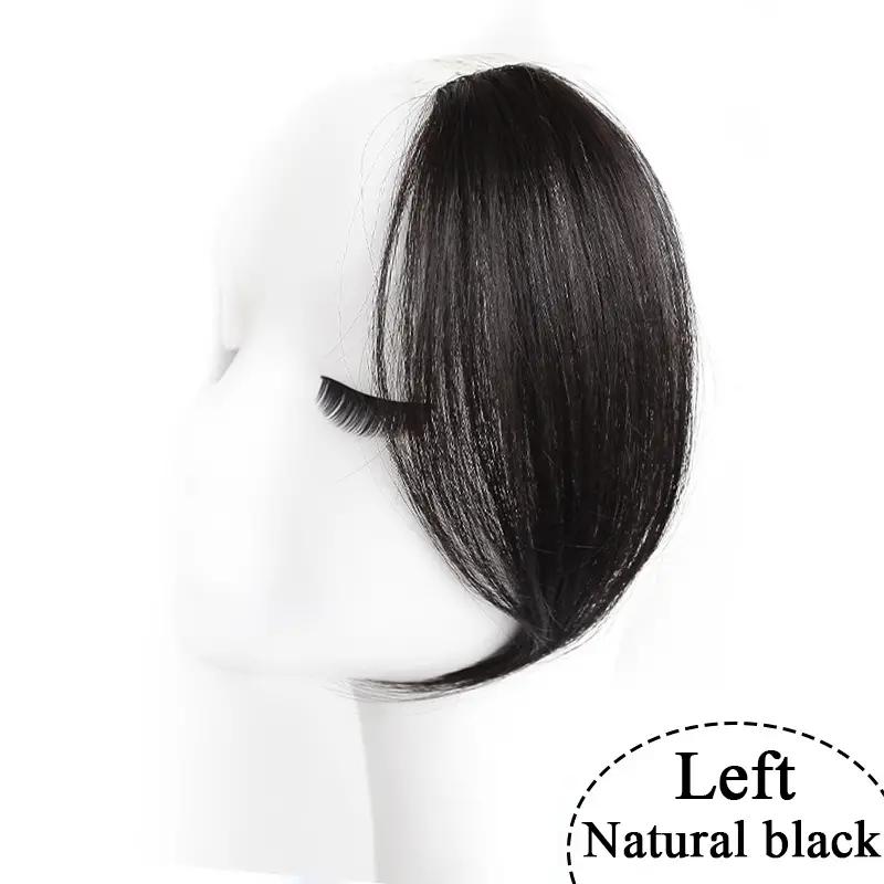 Price Human Long Hair Bangs Side Fringe  Clips Synthetic Hair Invisible Beauty Bangs Hair Wigs For Women чёрный