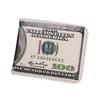 Men's Short Bi-Fold Wallet with Currency Pattern – High-Quality Money Clip & Multi-Card Holder