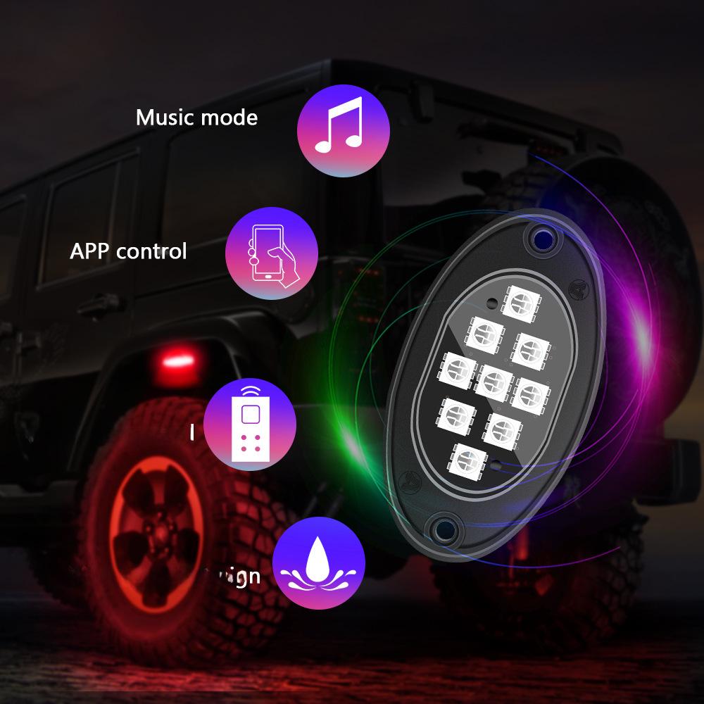 RGB Music Rhythm Car Atmosphere Light for Off-Road Vehicles
