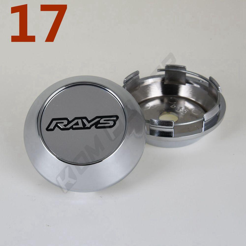 4PCS OD 68MM / ID 62MM Sport Rim Cap RAYS VOLK Racing Logo Sticker Wheel Cover Cap Wheel Center Hub Caps Silver & Black & Bronze